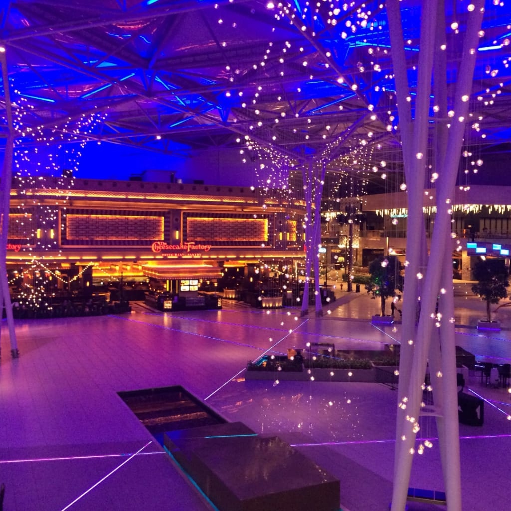 Glowing Fairy Light Canopies & Hanging Floral Chandeliers